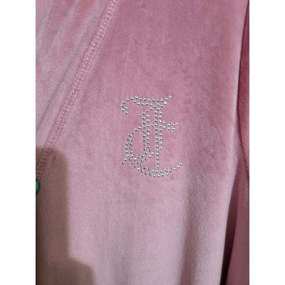 Juicy couture l/xl women's pink fleece robe - Picture 2 of 11